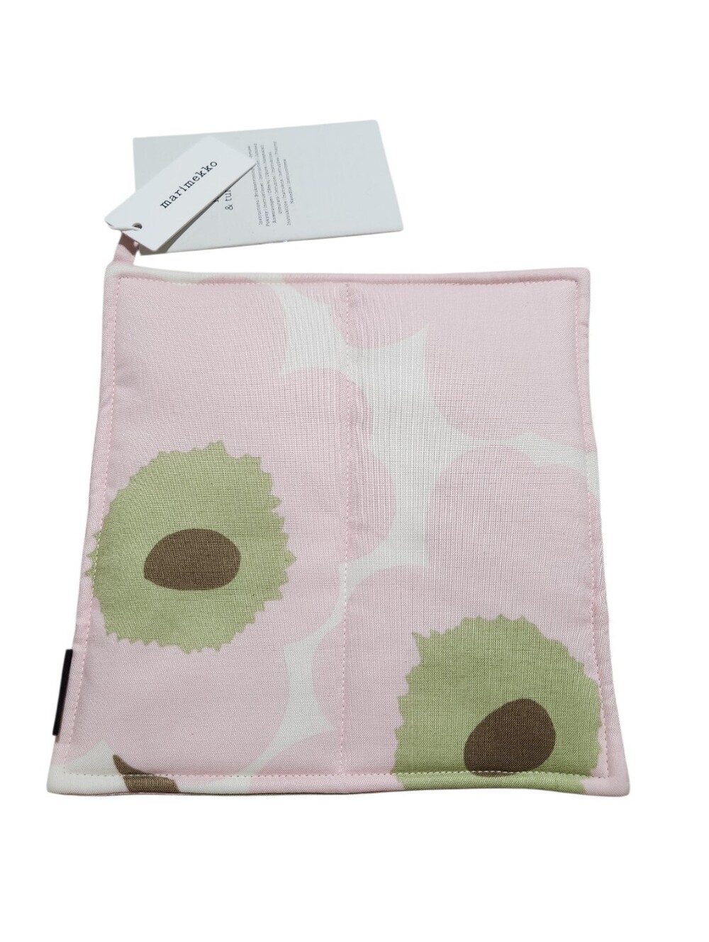 Marimekko Unikko Pink off White/ Pear Pot Holder - Picture 3 of 4
